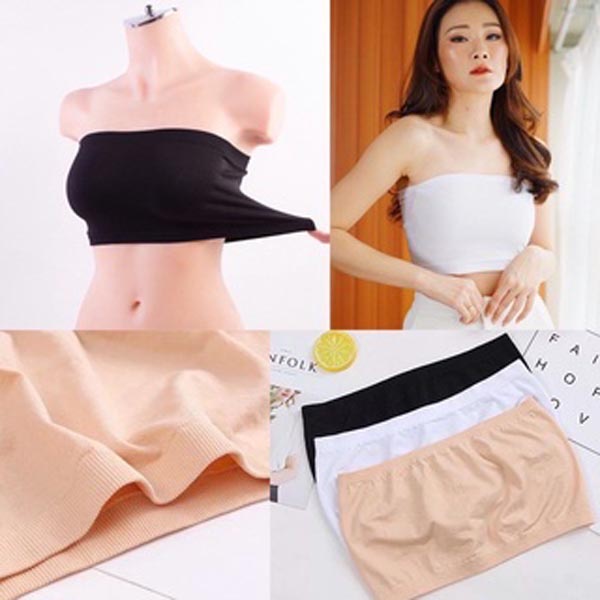 Bra Kemben BH Tanpa Kawat Polos Strapless Fashion Wanita Polos Murah_Cerianti