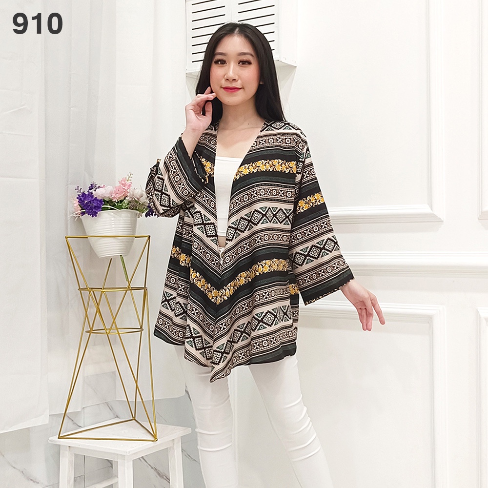 JakartaFashion - cardigan outer layer katun tribal motif etnik bahan adem kardigan batik bohemian