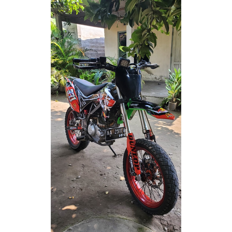 decal klx gordon hitam merah tokyo cutting hologram