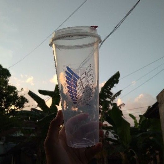 [FREE BOX&BUBBLE] Reusable cup AOT TUMBLR attack on titan COD reusable cup anime