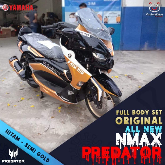 Full Body Set All New Nmax Predator 2020 - Hitam Semi Gold