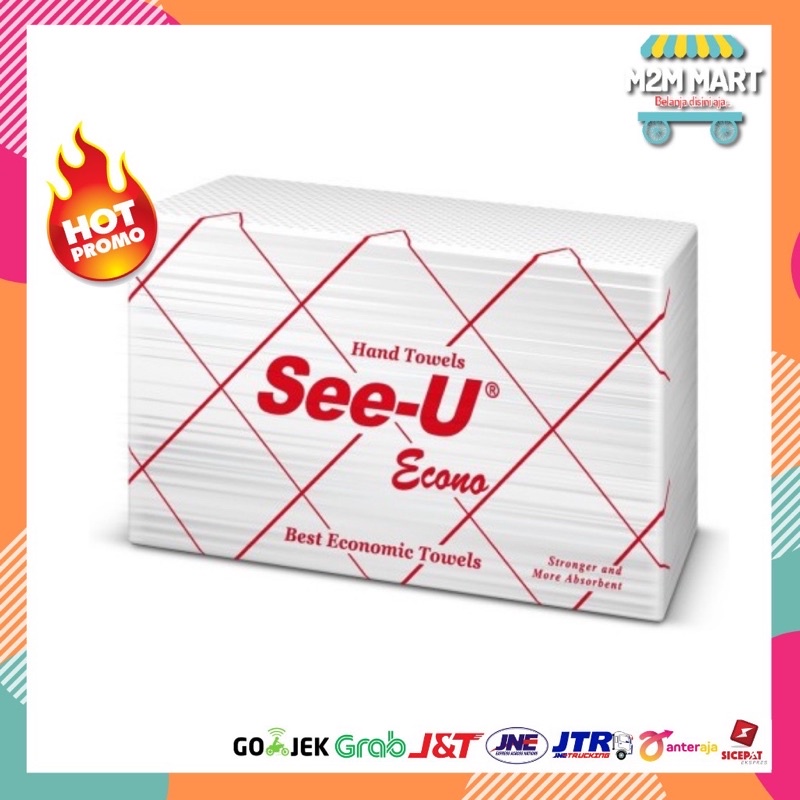 Tisu See U Smart Multifold - Hand Towel (150 Sheet) see u hand towel econo hijau / polos / merah