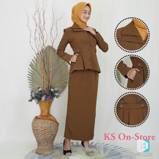 Seragam Blazer PNS PDH Wanita Muslim dan Non