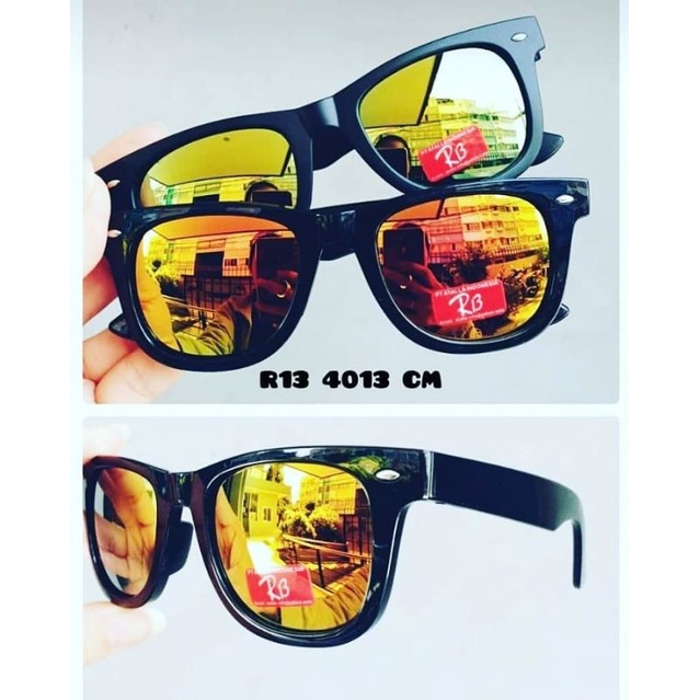 9.9 SUPER SHOPING DAY Kacamata Hitam Pria Wanita Type R13 4013 Cm Lensa Gaya Korea Kekinian Sunglass