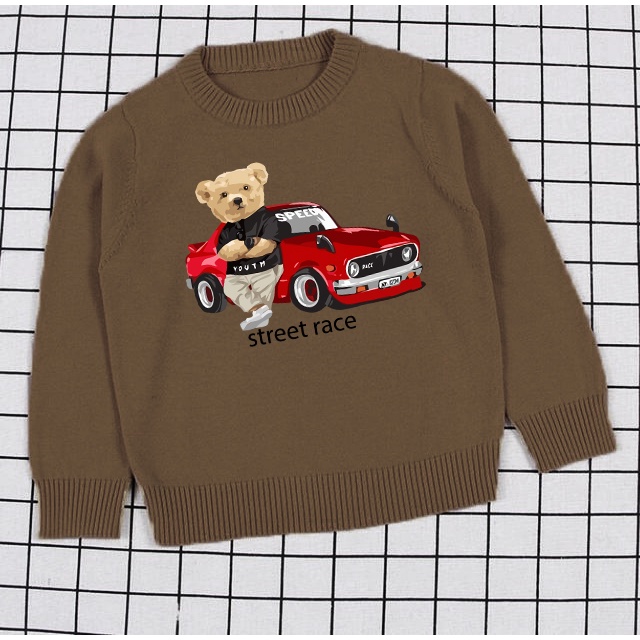 Crewneck Anak Street Race sweater anak size M-XXL