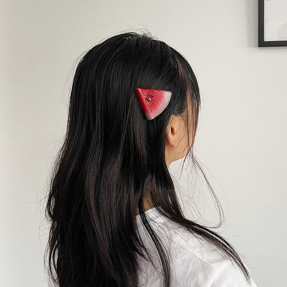 Rebuy Simulasi Buah Rambut Klip Fashion Manis Lucu Sisi Klip Aksesoris Rambut Hiasan Makanan Poni Pemegang Klip Gadis Wanita Jepit