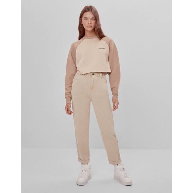 Bershka Elasticated High Waist Pants