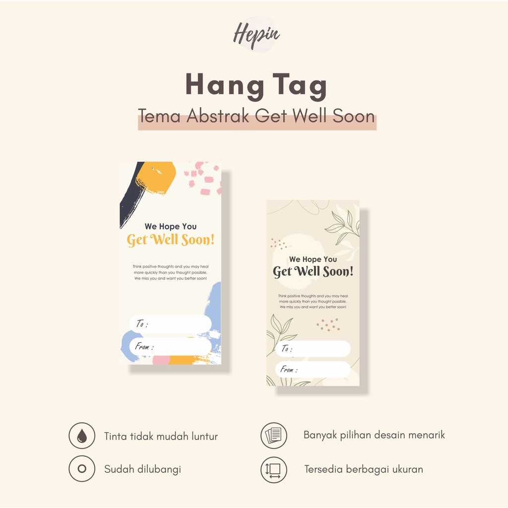 

hang tag tema ABSTRAK GET WELL SOON/cetak murah