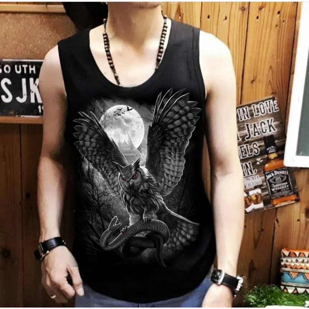 Singlet Pria Tanpa Lengan / Lekbong Pria OWL 3 / Shalch Trendy