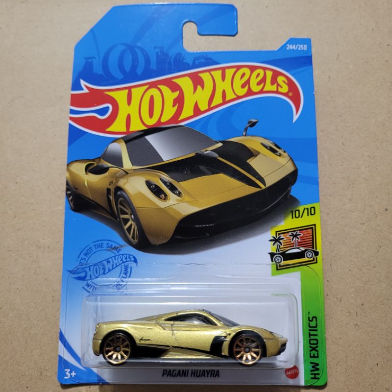 HOT WHEELS PAGANI HUAYRA / HW EXOTICS [ GOLD BLACK ] - MAINAN MOBIL ANAK