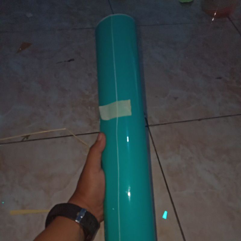 Bahan skotlet hijau tosca glossy