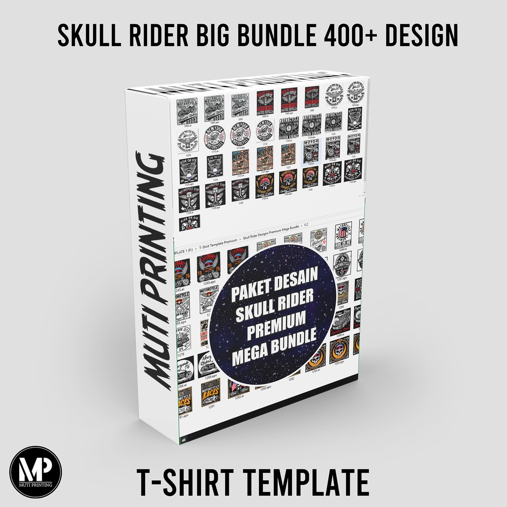 Skull Rider BIG BUNDLE 400+ Design - Vector Designs