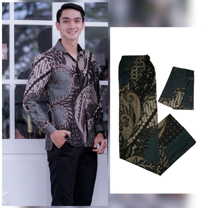 KEMEJA PRIA DAN ROK BATIK ( KEMEJA+ROK FREE SLENDANG)