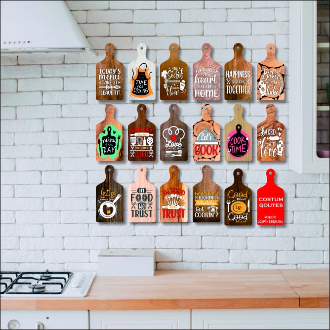 Hiasan Dinding Poster Kayu Ukir Talenan Wall Decor Caffe Quotes IDEC187