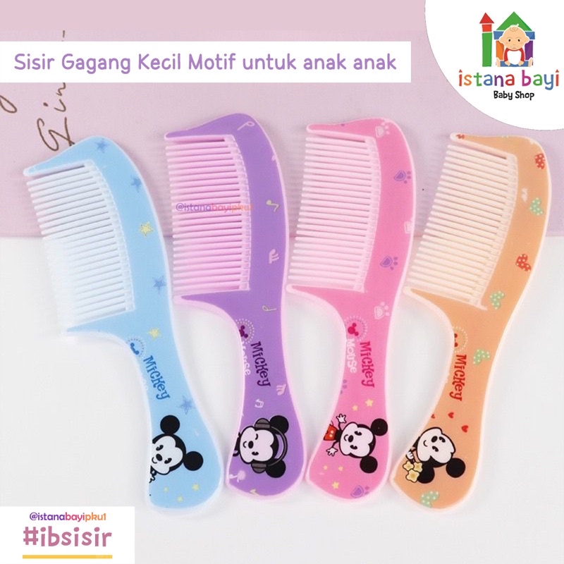 SISIR GAGANG FULL MOTIF WARNA WARNI / SISIR RAMBUR KARAKTER LUCU 1 Pcs