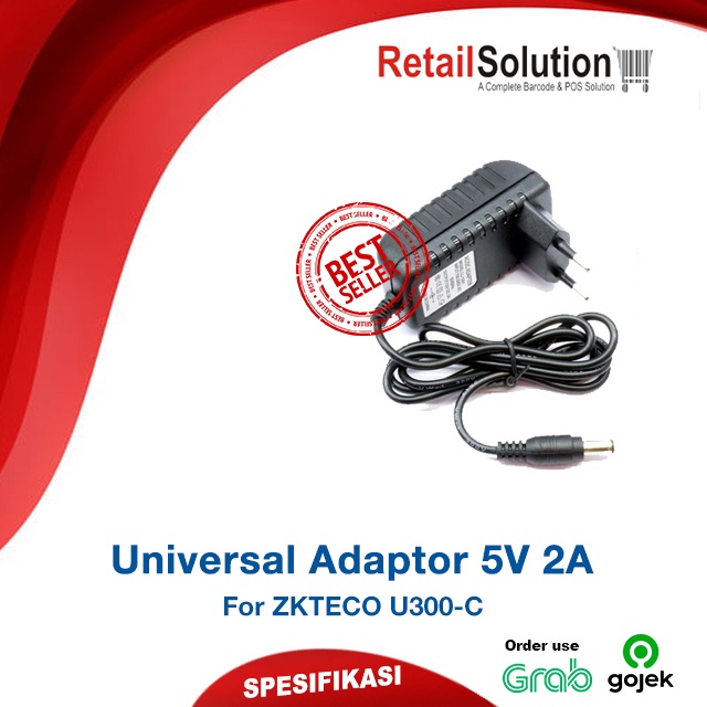 Adaptor Mesin Absensi Fingerprint 5V 2A - ZKTECO U300C / U300