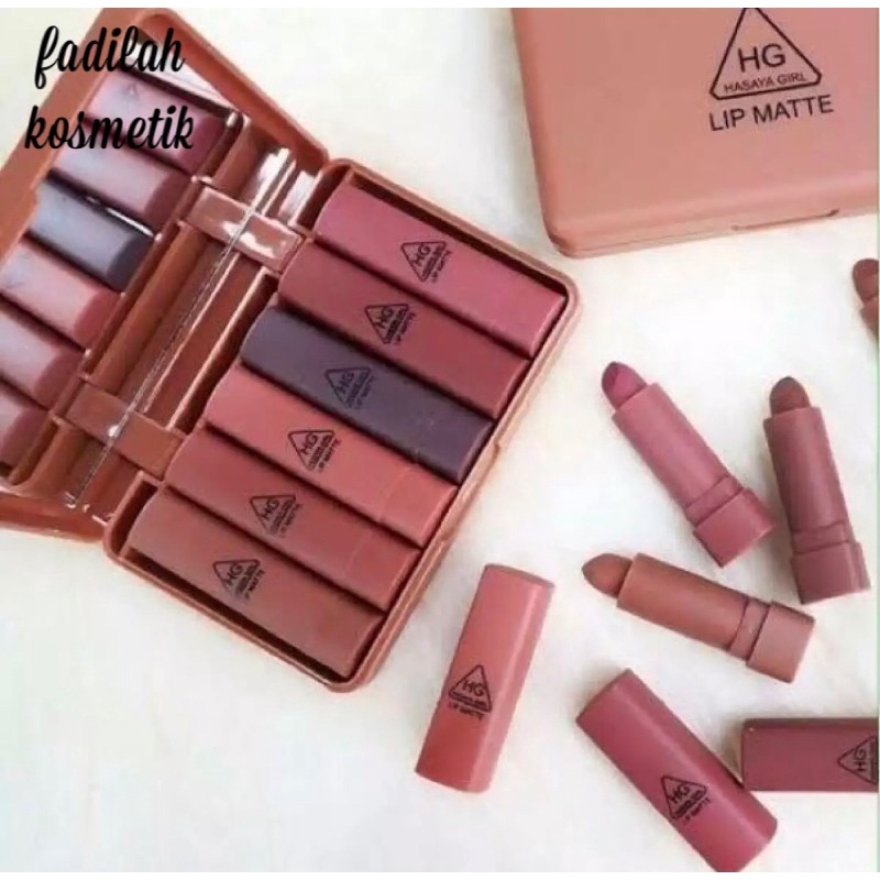 [6PCS] Hasaya Girl Mini Lipstik Nude Series