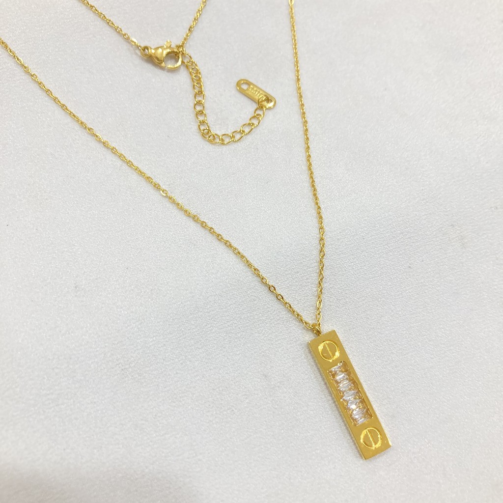 Kalung Titanium Wanita Anti Karat Aksesoris Fashion