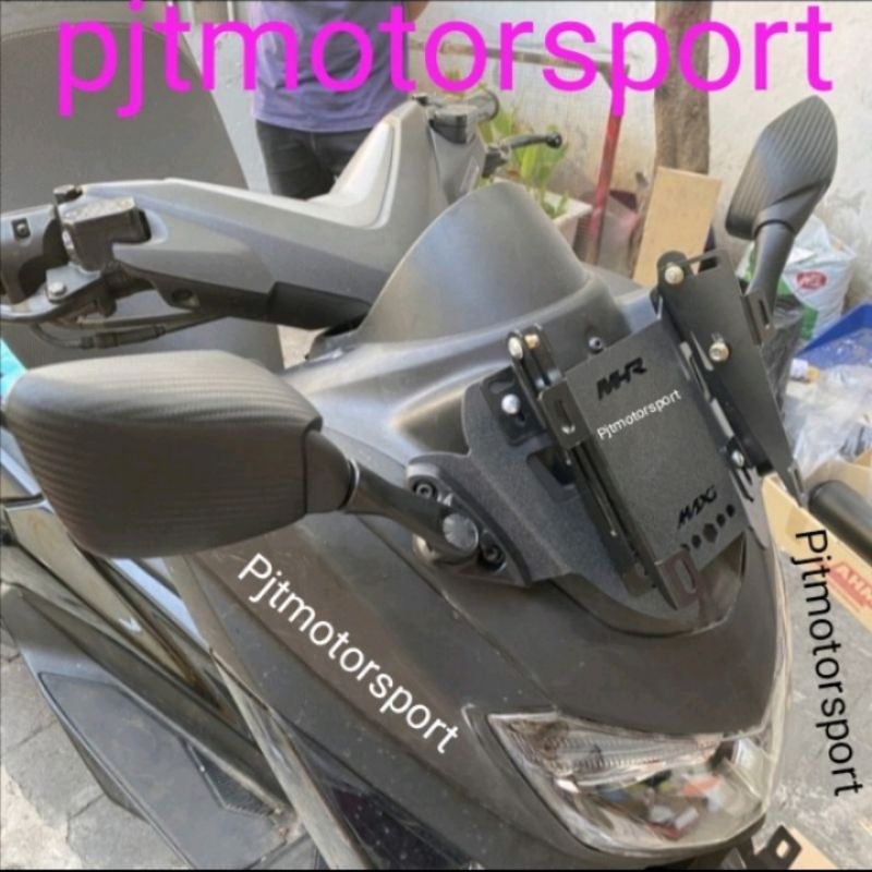 Bracket Serpo + Spion R-25 Motor Nmax-2020 / Nmax-2021 / Nmax-2022 / Nmax-Old 2015 - 2019 Paketan  M