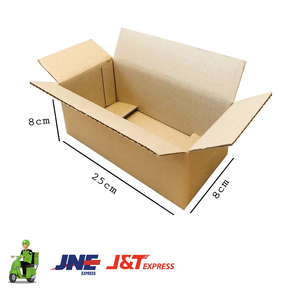 

Kardus Polos Baru uk. 25x8x8 cm