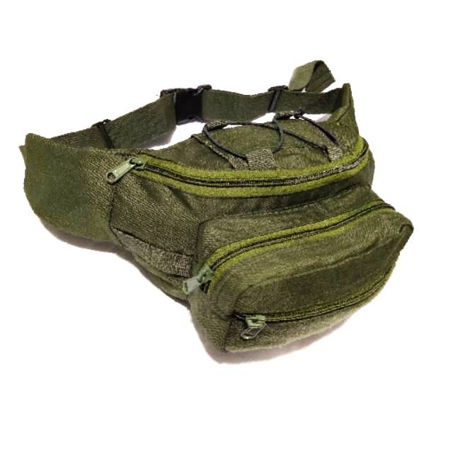 Tas wast bag pinggang tactical army hijau