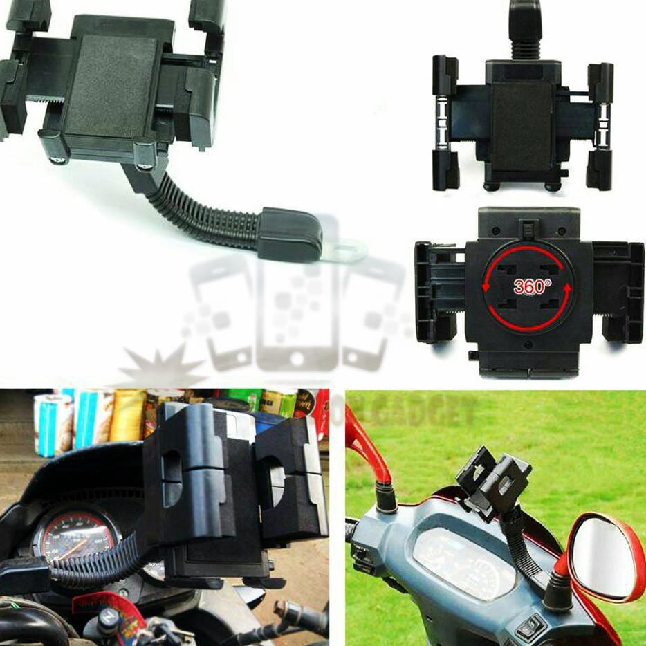 ❆ Holder HP Motor Jepit Spion Universal Stand Murah / Stand Holder Hp Spion Motor Gps Ω