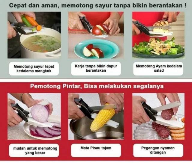 Gunting Sayur Buah Clever Cutter Gunting Dapur