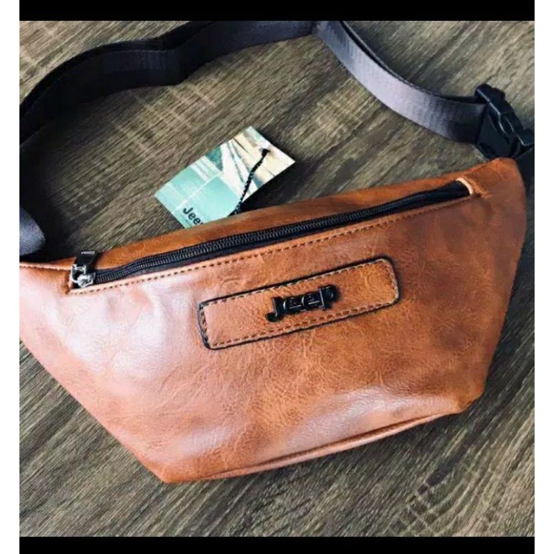 PROMO WAISHBAG Tas Selempang Jeep Selempang Kulit Pria Premium Import Multi Fungsi