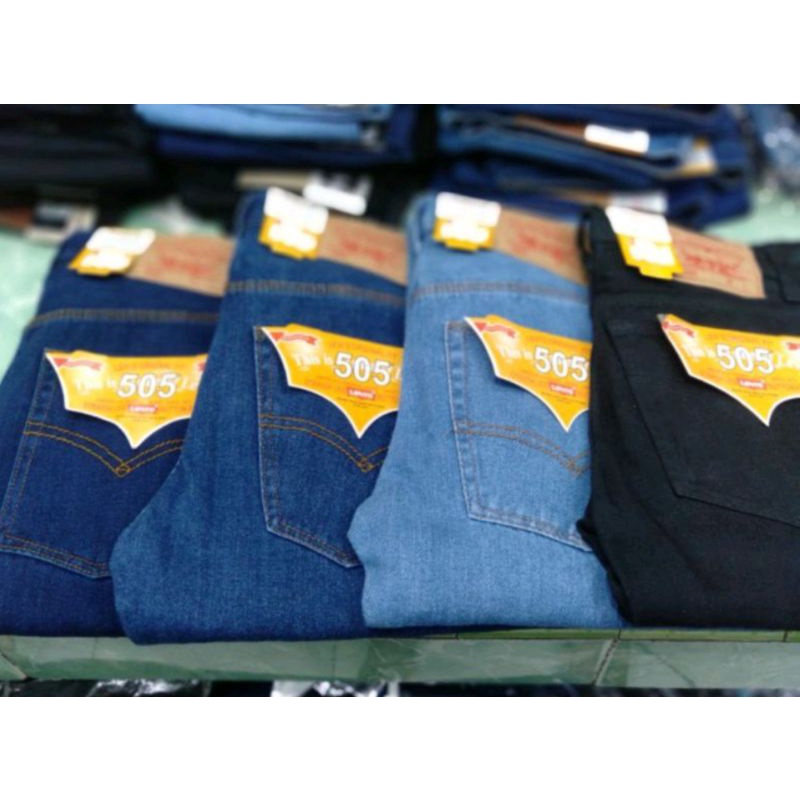 Celana Jeans Panjang Pria Standar Reguler Celana Panjang Jeans Basic Pria Celana Panjang Denim Pria Bahan Jeans Tebal