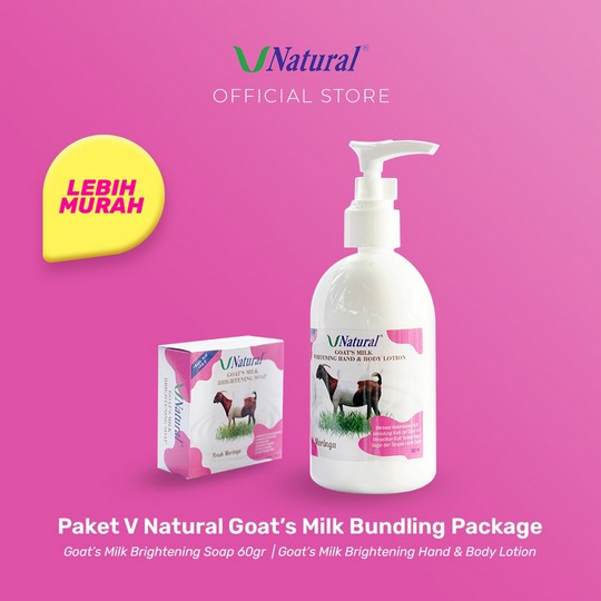 ⭐ BAGUS ⭐ V NATURAL GOAT MILK SOAP / BODY LOTION 300ML | Goats Thai Kojic Acid Body Wash Body Scrub