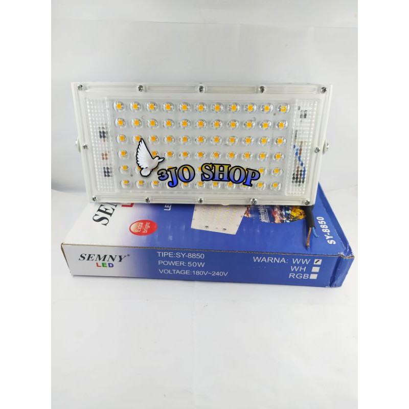 Lampu tembak/LED Flood Light 50 watt SEMNY Cahaya kuning dan Putih
