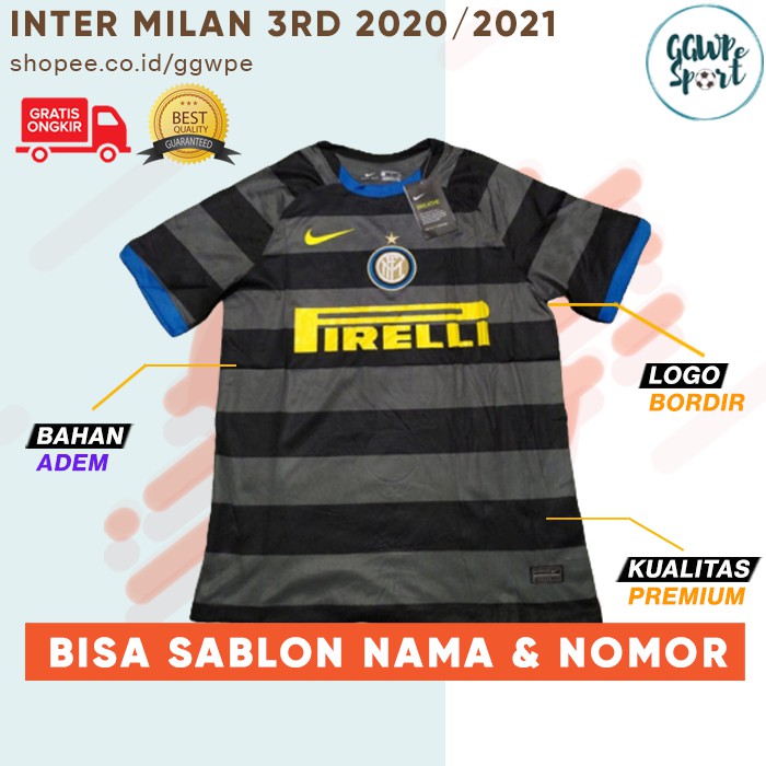 JERSEY INTERR_MILANN 2020 2021 3RD HITAM TERBARU PREMIUM QUALITY KUALITAS JAMINAN TERBAIK