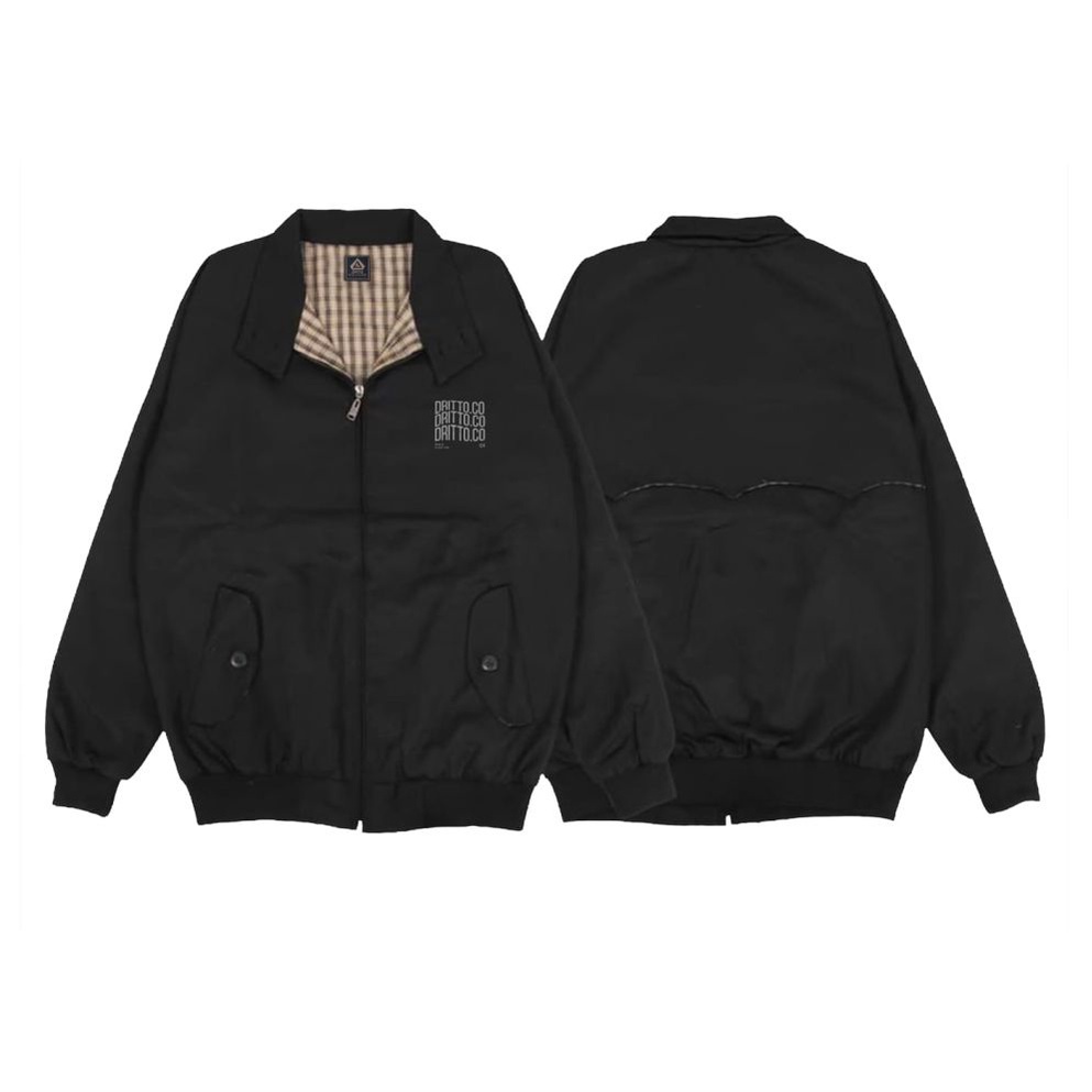 Jaket Dritto  - Harrington Jaket (Omicron) - Hitam