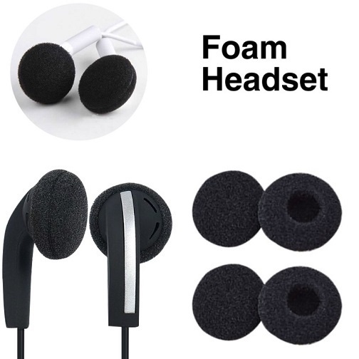 Sepasang Busa Foam Replacement Earbud Pad 18mm Soft Sponge Cover Earphone Eartips Alat Bantalan Lembut untuk Telinga