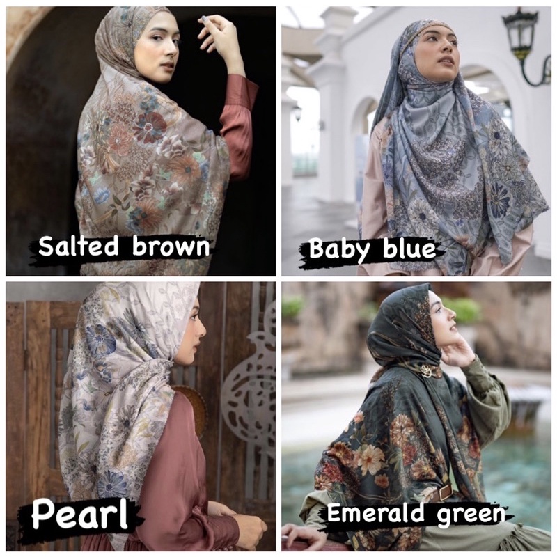 SIAP KIRIM SANDHYA SCARF HL HEAVEN LIGHTS PREMIUM salted brown pearl baby blue emerald green
