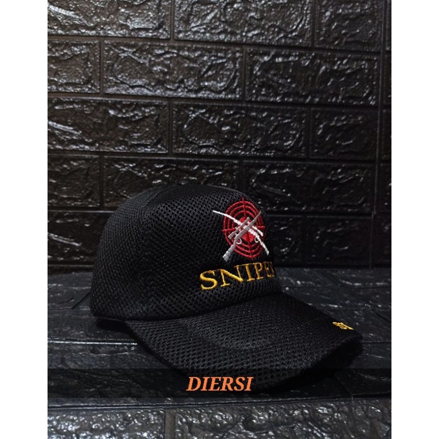 TOPI DOUBLE MESH BORDIR SNIPER/TOPI SNIPER BORDIR TERBARU 2021