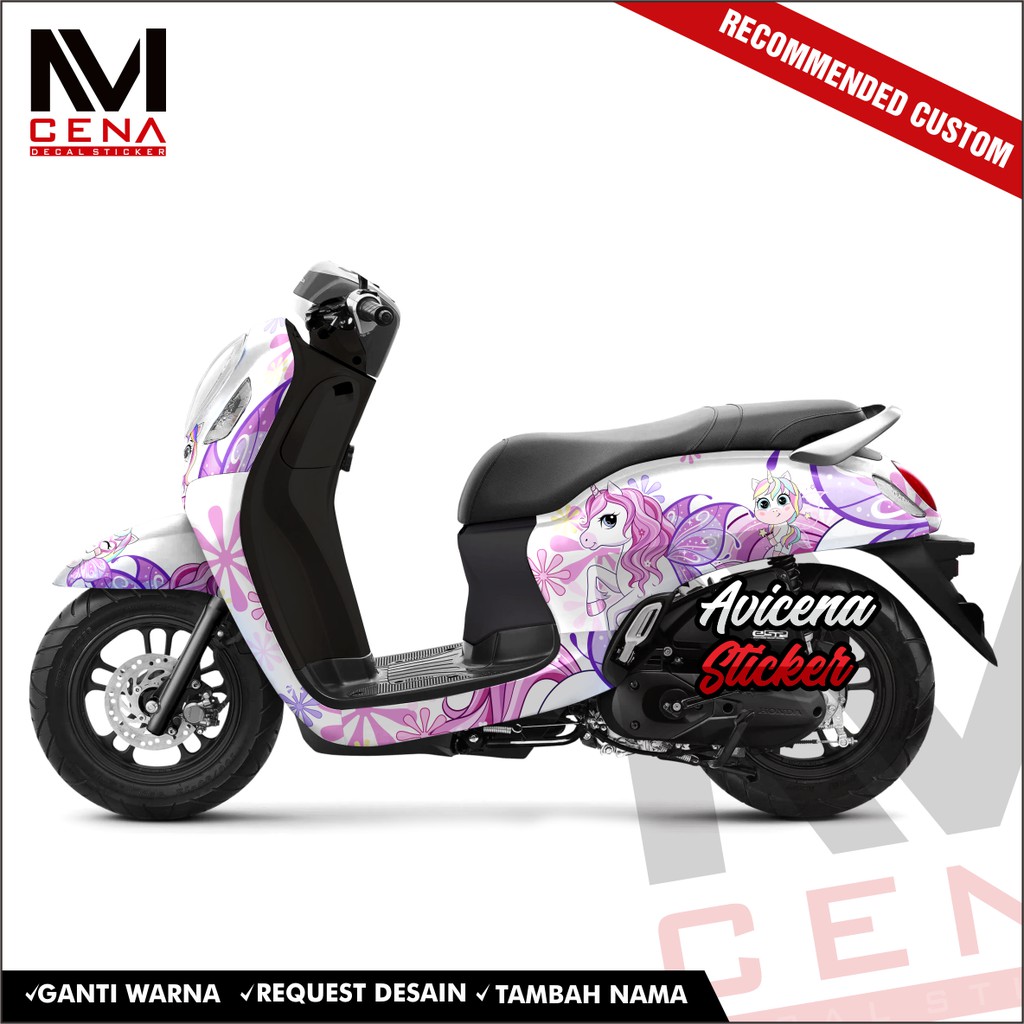 Sticker Striping Decal Scoopy Prestige New 2021 Decal Sticker New Scoopy Prestige 2021 Full pony
