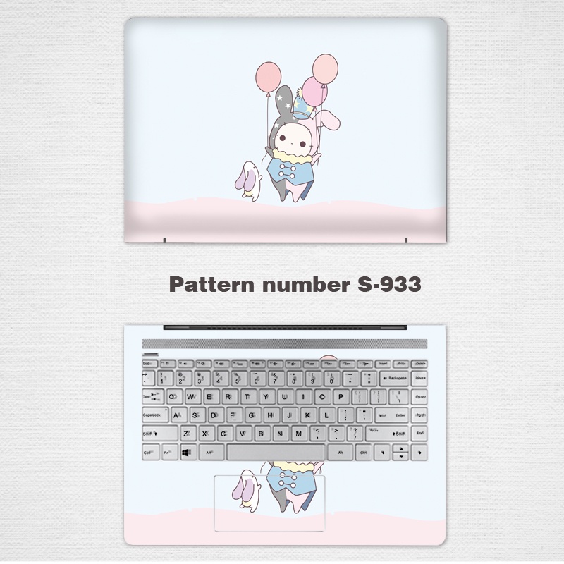 2 Pcs Stiker Pelindung Laptop Notebook Lenovo Z40 Z480 TianYi 100-14 Ideapad 100-14 12 13 14 15.6 Inch Motif Kartun