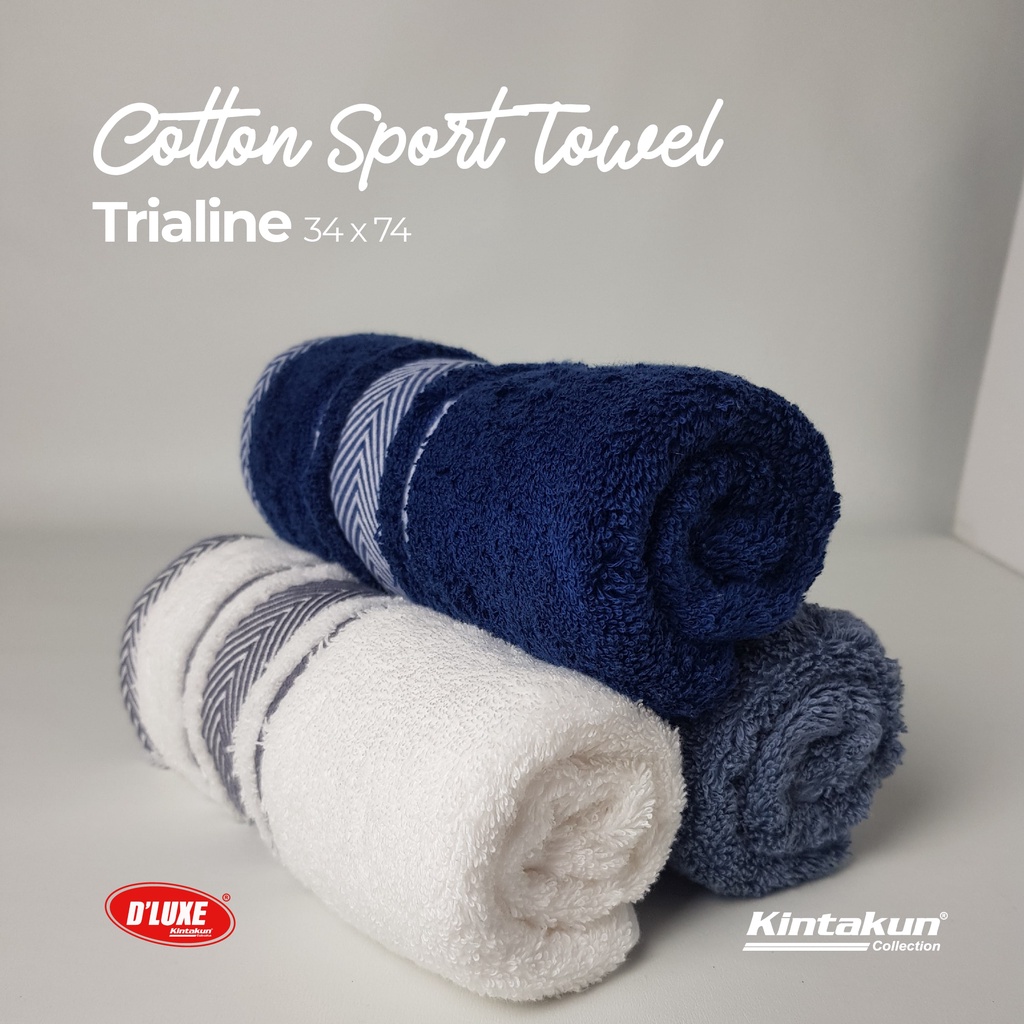 Kintakun handuk olahraga wajah muka sport towel polos 34 x 74