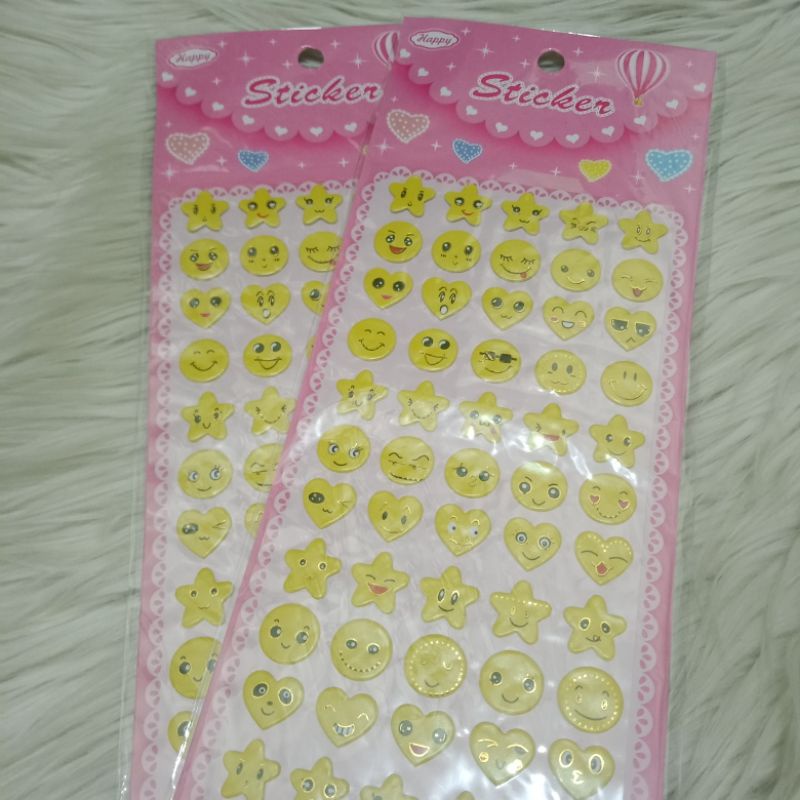 

stiker anak anak motif emoticon