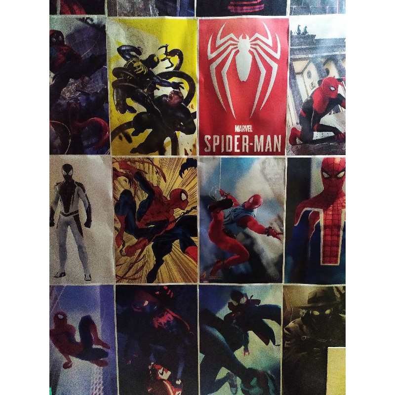 

Poster Spiderman 1 paket (7pcs) ukuran A3/A4 ready stok