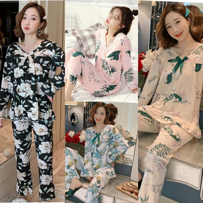 Piyama baju tidur wanita renda import