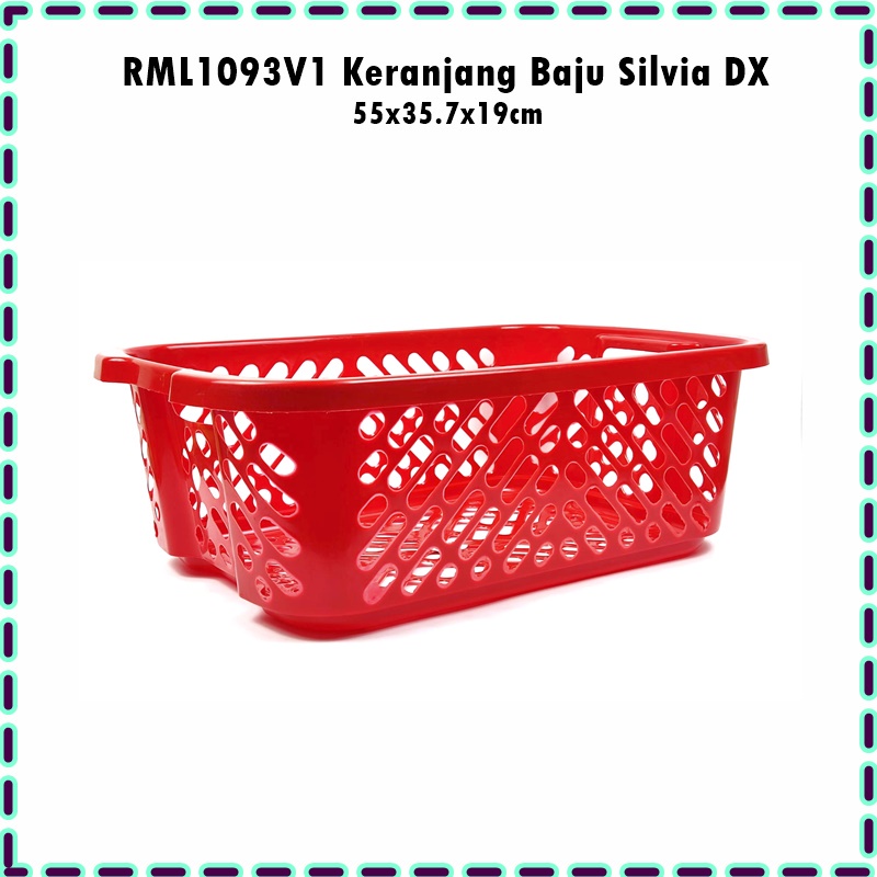 [Sicepat Gokil/Shopee Express/ID Express] RML1093V1 Keranjang Baju/Keranjang Serbaguna Segi Silvia DX