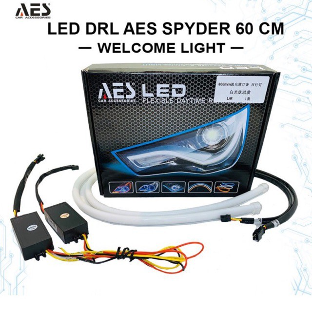 LAMPU ALIS DRL 60 CM AES SPYDER ALIS 30 CM RUNNING SPYDER| DRL SOFTLED 60 CM WELCOME LIGHT SEN RUNNI