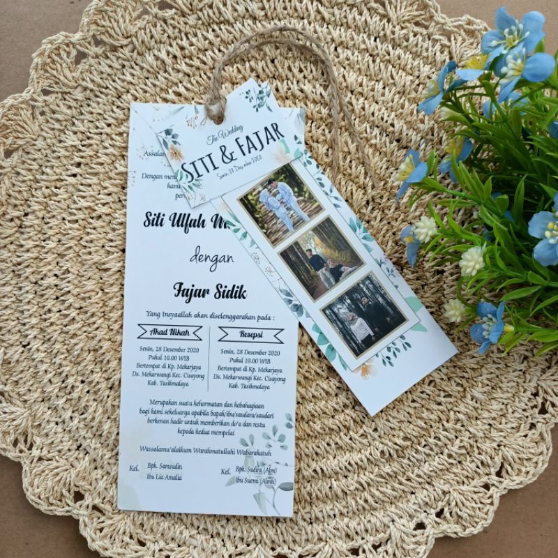 Undangan Simple | Undangan Aesthetic | Undangan Tali Rami | Polaroid | Undangan Kekinian | Undangan 