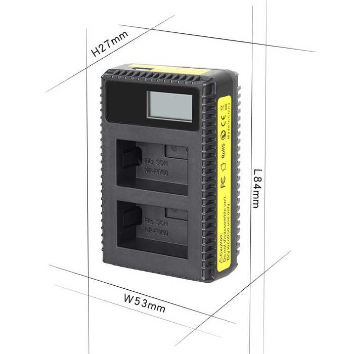 Charger Baterai Kamera SONY 2 Slot Carger Batre Camera DSLR Murah Casan Batrei Kamera NP-FW50