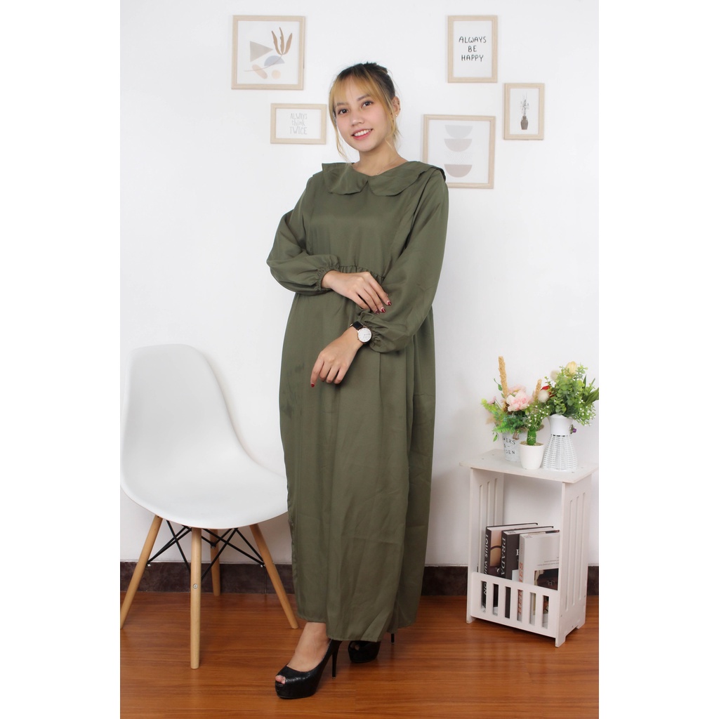 BEFAST - ZRX OOTD Wanita Dress BOCA / Arave Maxi Dress / Dres Maxy / Dress Casual / Dress Polos / Dress Panjang / Dress Lengan Panjang / Dress Muslimah / Dress Keluaran Terbaru