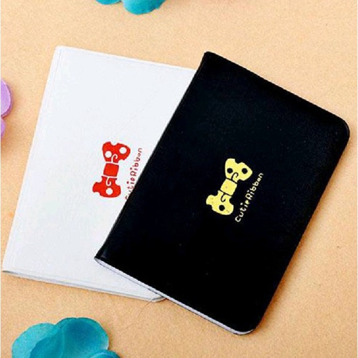 FINOM RIBBON - Dompet Kartu Lipat Card Slot Logo Pita Cute Korean Style