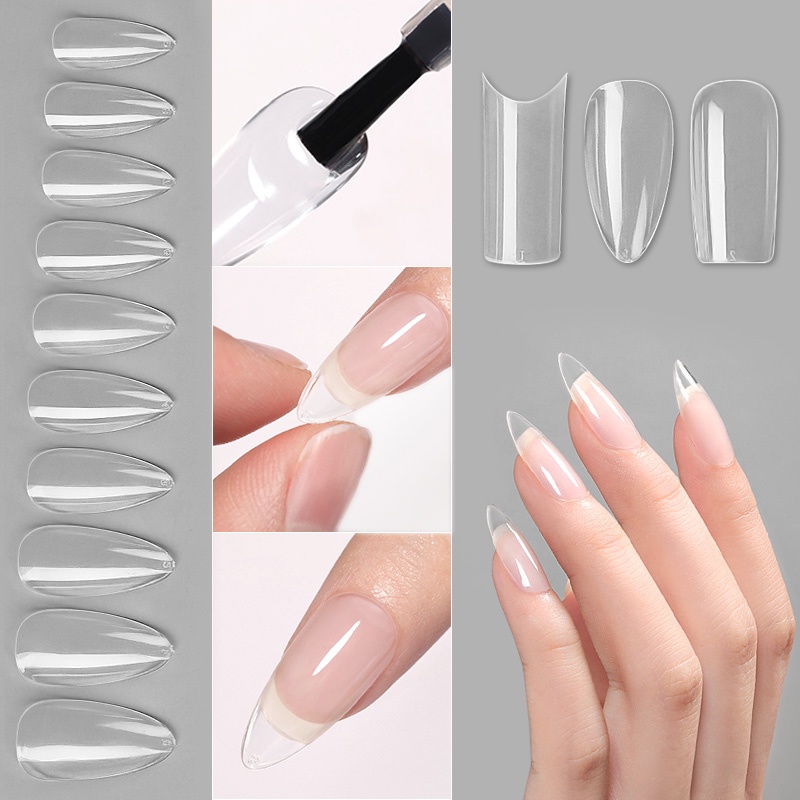 120pcs / Set Kuku Palsu extension UV Untuk Nail Art Diy