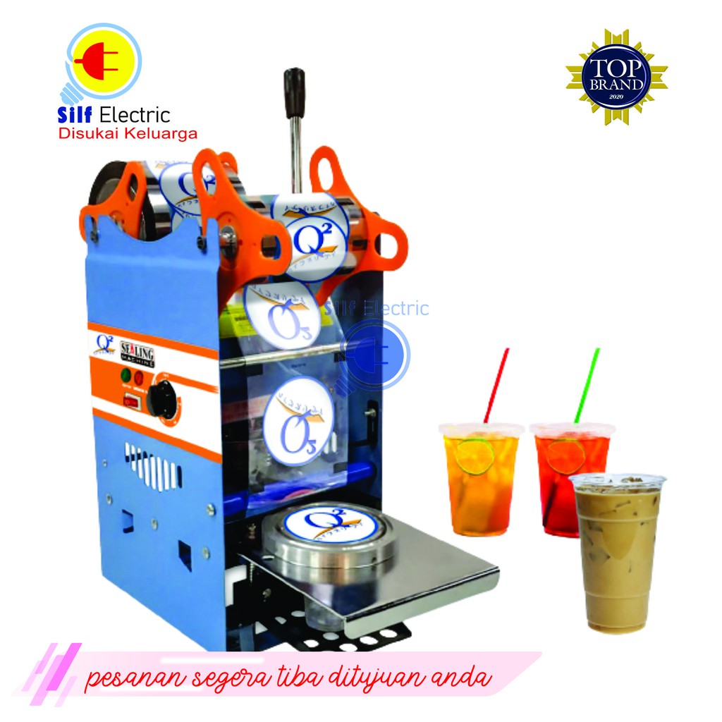 Q2  Cup Sealing Machine / Cup Sealer Press Plastik Mesin Press Gelas Plastik + plastik sealer